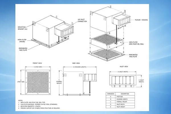 Terminal Housing HEPA Filters